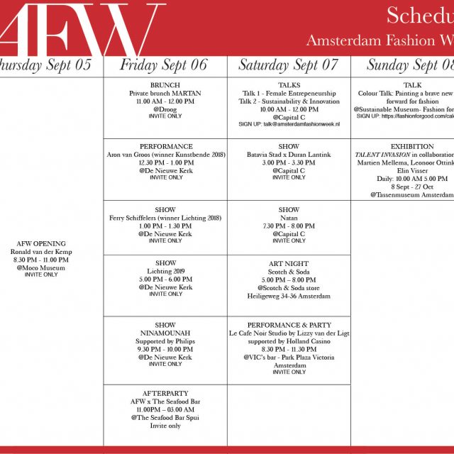 Het Volledige AFW Schedule is Bekend!